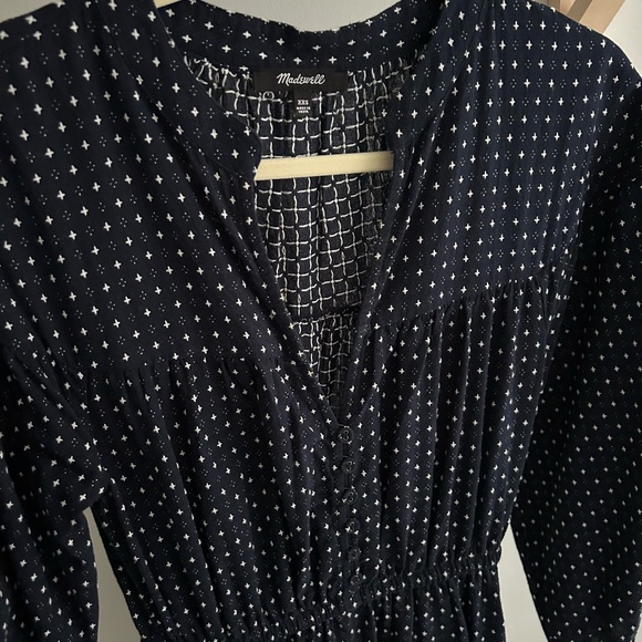 Madewell Dobby V-Neck midi tiered dress - Picture 9 of 12